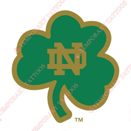 Notre Dame Fighting Irish Customize Temporary Tattoos Stickers NO.5720